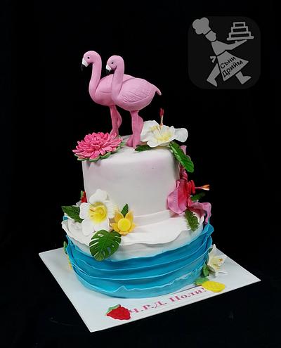 Flamingo cake - Cake by Sunny Dream