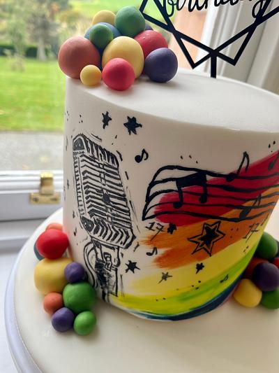 Pride music cake  - Cake by Missyclairescakes
