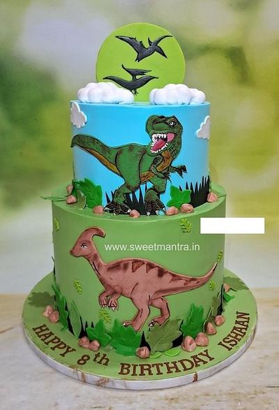 Jurassic Park theme cream cake - Cake by Sweet Mantra Homemade Customized Cakes Pune