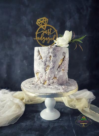 Engagement cake - Cake by Rana Eid