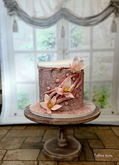 Magnolia cake:) - Cake by SojkineTorty