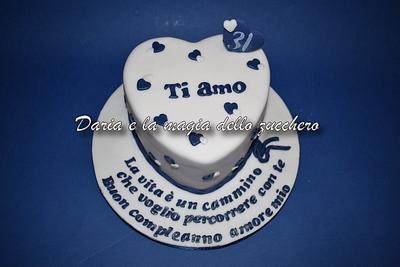 Blue heart cake - Cake by Daria Albanese
