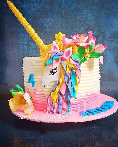 Rainbow unicorn - Cake by Savitha Alexander