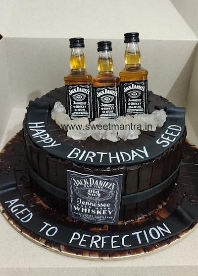 Jack Daniels barrel cake - Cake by Sweet Mantra Homemade Customized Cakes Pune