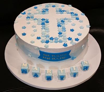 Baptism cakes for Martin - Cake by OSLAVKA