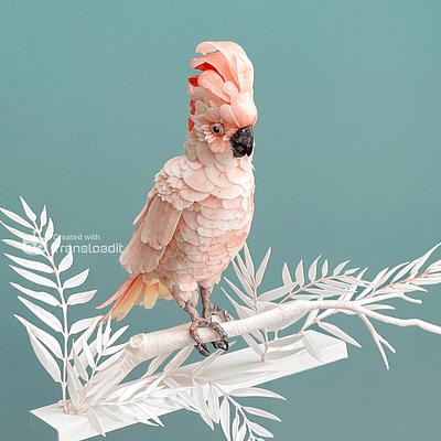 Wafer Paper ART - Wafer Paper Bird - Cockatoo - no wires - 100% Wafer paper - Cake by ChokoLate Designs
