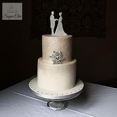 Sparkly, Wintery Wedding - Cake by Sugar Chic