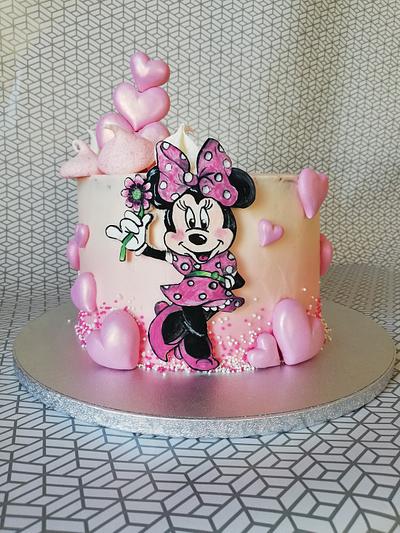 Handpainted Minnie cake - Cake by Alegria
