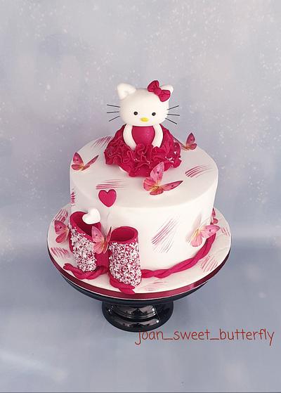 Hello kitty  - Cake by Joan Sweet butterfly 