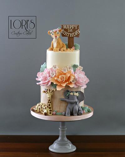 Safari woodland cake mix  - Cake by Lori Mahoney (Lori's Custom Cakes) 