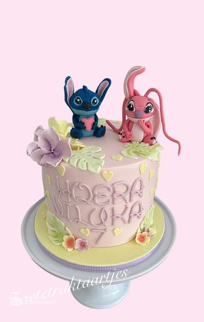 Stitch & Angel - Cake by Mo