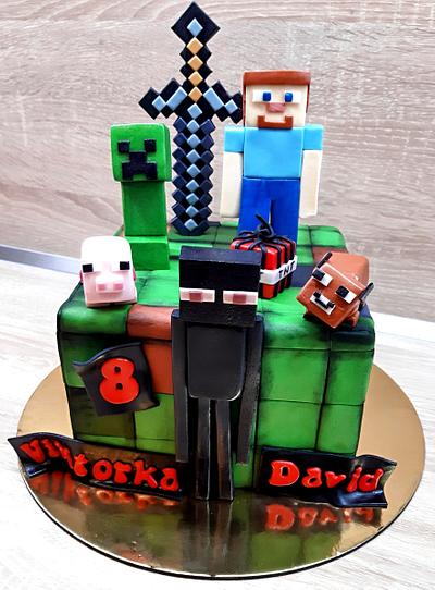 Minecraft - Cake by Majka Maruška