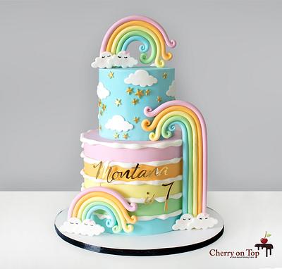 Rainbow Cake  - Cake by Cherry on Top Cakes