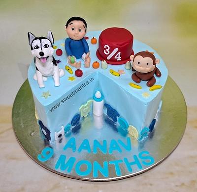 9 months birthday cake - Cake by Sweet Mantra Homemade Customized Cakes Pune