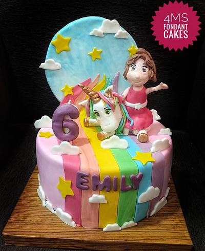 Unicorn with girl - Cake by Maria