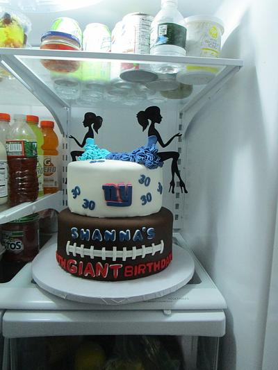 2 sided Ladies Football Fan Cake - Cake by Jazz