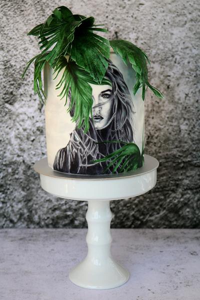 Woman in Tropic Garden - Cake by tomima