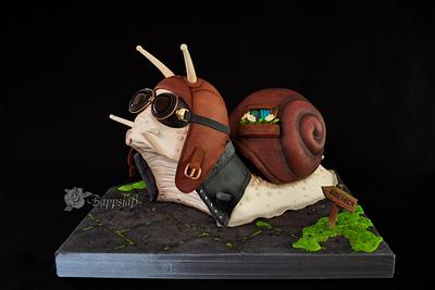 Racing Snail - Cake by Bappsiass