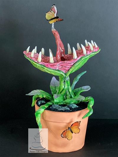 Creepy World Venus Fly Trap - Cake by Artistic Cake Designs 