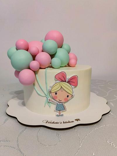 Cute girl cake  - Cake by Vyara Blagoeva 