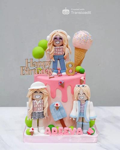 Roblox Birthday Cake for Girls with a Challenging Figurine - Cake by Dapoer Nde