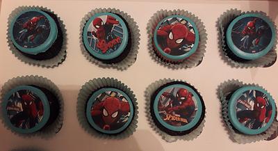 Spider Man cupcakes  - Cake by Noha Sami