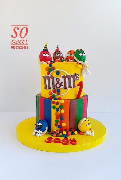 M&M's cake  - Cake by SoSweetbyAlaaElLithy