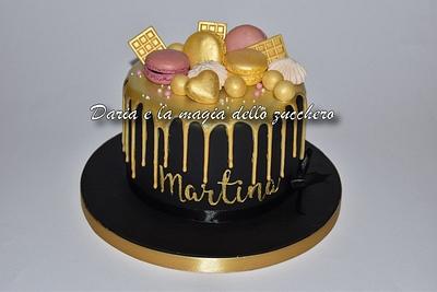 Black and gold drip cake - Cake by Daria Albanese