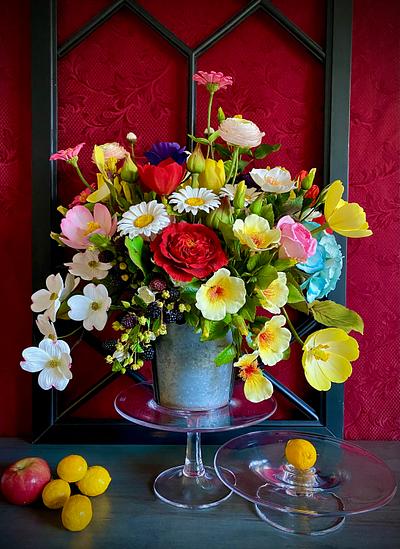 Gumpaste flowers  - Cake by Antonio Balbuena