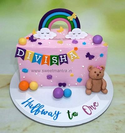 6 months rainbow cake - Cake by Sweet Mantra Homemade Customized Cakes Pune