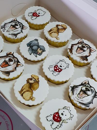 Hand drawn Doggy Cupcakes - Cake by Ms. V