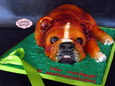 Buldog 3D cake - Cake by Lenkydorty