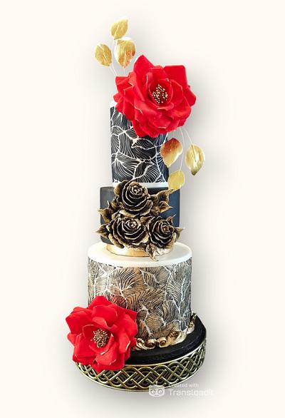 Gold black red - Cake by Mischell