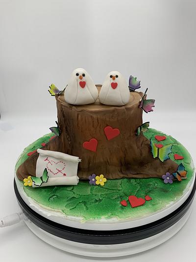 Love birds! - Cake by Juliana Romero