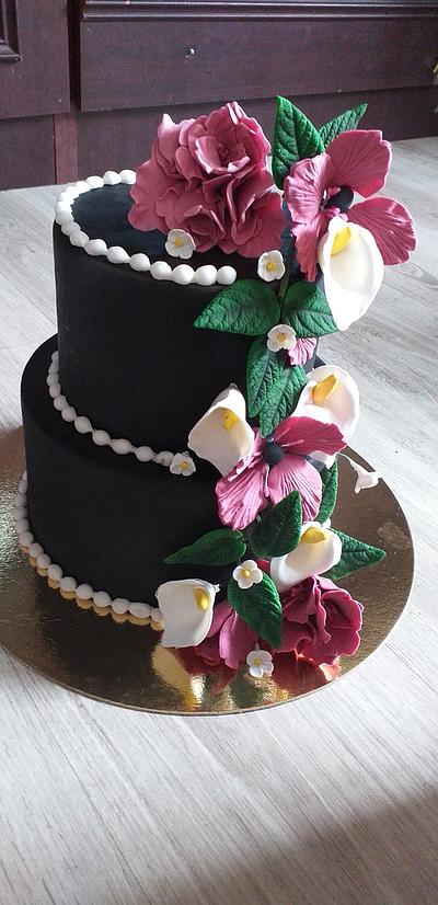  wedding cake in black - Cake by Stanka