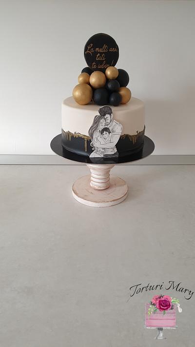 Gold and Black. - Cake by Torturi Mary