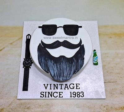 Beard and Moustache cake - Cake by Sweet Mantra Homemade Customized Cakes Pune