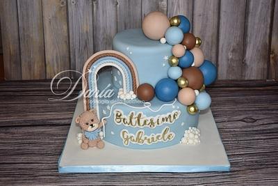 Teddy bear baptism cake - Cake by Daria Albanese