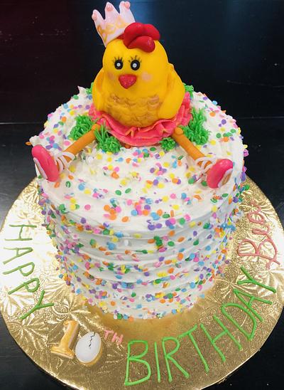 Birthday ballerina chicken - Cake by MerMade