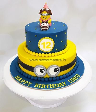 Minion cake for girl - Cake by Sweet Mantra Homemade Customized Cakes Pune