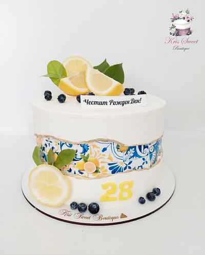 Lemon and blueberries 🫐 🍋 - Cake by Kristina Mineva