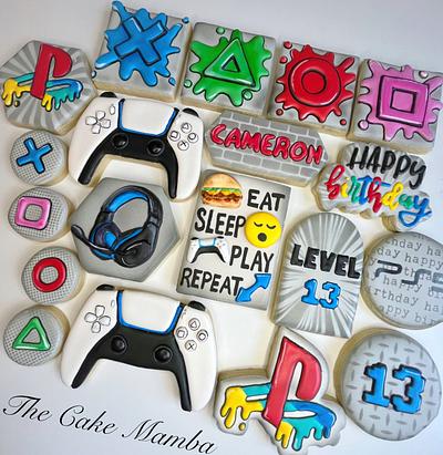 PlayStation cookies - Cake by The Cake Mamba