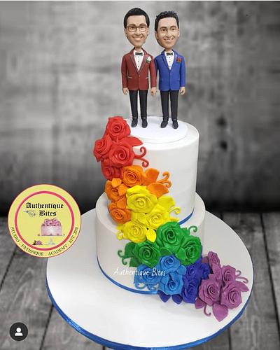 Same Sex Wedding Cake - Cake by Authentique Bites by Ekta & Nekta