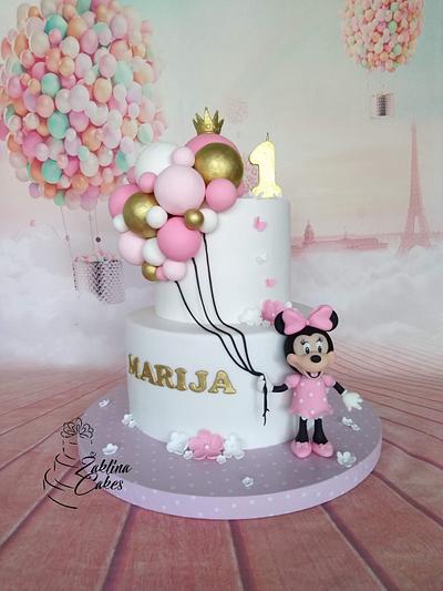 Minnie Mouse with ballons - Cake by Zaklina