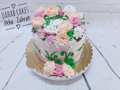 Flowers cake - Cake by HebaZahran