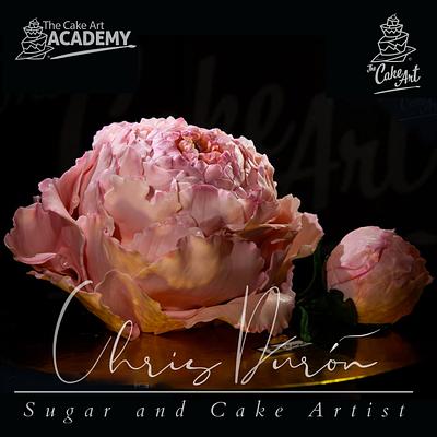 Peony 3D Cake - Cake by Chris Durón from thecakeart.academy