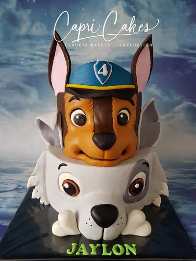 Paw Patrol cake Chase and Rockey - Cake by Claudia Kapers Capri Cakes