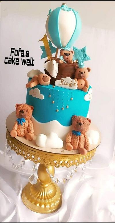teddy bear cake for baby - Cake by Fofaa22
