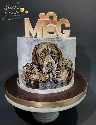 Painted pooches - Cake by Sticky Sponge Cake Studio
