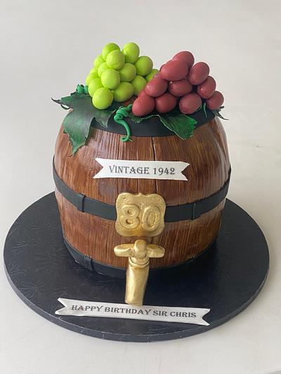 Wine barrel  - Cake by Rhona